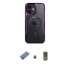 ieg™ iPhone 12 Kılıf Yadigar Klasik Özel Seri - Siyah Joko Magic 5D Hayalet Cam + Shine Kamera Lens Koruma Cam - PE