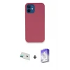ieg™ iPhone 12 Kılıf Zirve Modern Özel Seri - Siyah Bilvis 5in1 3D Magic Cam Ekran Koruyucu + Rainbow Kamera Lens Koruma Cam - YL