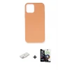 ieg™ iPhone 12 Mini Kılıf Ahenk Serisi - Şeffaf Temperli Cam Ekran Koruyucu + Renkli Kamera Lens Koruma Cam - PE