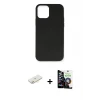 ieg™ iPhone 12 Mini Kılıf Ahenk Serisi - Şeffaf Temperli Cam Ekran Koruyucu + Renkli Kamera Lens Koruma Cam - SI