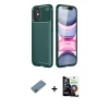 ieg™ iPhone 12 Mini Kılıf Eksen Form Prime - Şeffaf Temperli Cam Ekran Koruyucu + Shine Kamera Lens Koruma Cam - GD
