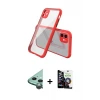 ieg™ iPhone 12 Mini Kılıf Nova Asil Özel Seri - Şeffaf Temperli Cam Ekran Koruyucu + Raze Metal Kamera Lens - YL