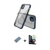 ieg™ iPhone 12 Mini Kılıf Nova Asil Özel Seri - Şeffaf Temperli Cam Ekran Koruyucu + Shine Kamera Lens Koruma Cam - GS