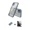ieg™ iPhone 12 Mini Kılıf Nova Asil Özel Seri - Şeffaf Temperli Cam Ekran Koruyucu + Shine Kamera Lens Koruma Cam - GS