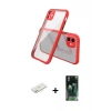 ieg™ iPhone 12 Mini Kılıf Nova Asil Özel Seri - Siyah 360 Mat Full Body Arka Koruyucu + Renkli Kamera Lens Koruma Cam - SI