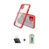 ieg™ iPhone 12 Mini Kılıf Nova Asil Özel Seri - Siyah Polymer Nano Ekran Koruyucu + Kamera Lens Koruma Cam - SF