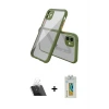 ieg™ iPhone 12 Mini Kılıf Nova Asil Özel Seri - Siyah Polymer Nano Ekran Koruyucu + Kamera Lens Koruma Cam - SF