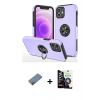ieg™ iPhone 12 Mini Kılıf Odak Form Prime - Şeffaf Temperli Cam Ekran Koruyucu + Shine Kamera Lens Koruma Cam - PE
