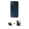 ieg™ iPhone 12 Mini Kılıf Yadigar Yansıma Serisi - Şeffaf Temperli Cam Ekran Koruyucu + Kamera Lens Koruma Cam - SF