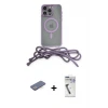 ieg™ iPhone 12 Pro Kılıf Eksen Özel Seri - Şeffaf Uv Polymer Nano Ekran Koruyucu + Renkli Kamera Lens Koruma Cam - MI