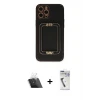 ieg™ iPhone 12 Pro Kılıf Kozmos Minimal Prime - Şeffaf Uv Polymer Nano Ekran Koruyucu + Kamera Lens Koruma Cam - SF