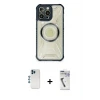 ieg™ iPhone 12 Pro Kılıf Kutup Modern - Şeffaf Uv Polymer Nano Ekran Koruyucu + Shine Kamera Lens - MI