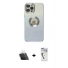ieg™ iPhone 12 Pro Kılıf Kutup Yansıma Özel Seri - Şeffaf Uv Polymer Nano Ekran Koruyucu + Kamera Lens Koruma Cam - SF