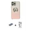 ieg™ iPhone 12 Pro Kılıf Kutup Yansıma Özel Seri - Şeffaf Uv Polymer Nano Ekran Koruyucu + Renkli Kamera Lens Koruma Cam - YL