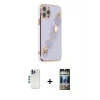 ieg™ iPhone 12 Pro Kılıf Nova Işık Prime - Siyah 34D Hayalet Izgaralı Cam + Shine Kamera Lens - MI