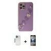 ieg™ iPhone 12 Pro Kılıf Nova Işık Prime - Siyah 34D Hayalet Izgaralı Cam + Shine Kamera Lens - MI