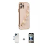 ieg™ iPhone 12 Pro Kılıf Nova Işık Prime - Siyah 34D Hayalet Izgaralı Cam + Shine Kamera Lens - MI
