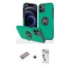 ieg™ iPhone 12 Pro Kılıf Odak Form Prime - Şeffaf Uv Polymer Nano Ekran Koruyucu + Shine Kamera Lens Koruma Cam - SABE