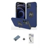 ieg™ iPhone 12 Pro Kılıf Odak Form Prime - Şeffaf Uv Polymer Nano Ekran Koruyucu + Shine Kamera Lens Koruma Cam - SH
