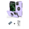 ieg™ iPhone 12 Pro Kılıf Odak Form Prime - Şeffaf Uv Polymer Nano Ekran Koruyucu + Shine Kamera Lens Koruma Cam - SH