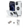 ieg™ iPhone 12 Pro Kılıf Odak Form Prime - Şeffaf Uv Polymer Nano Ekran Koruyucu + Shine Kamera Lens Koruma Cam - SABE