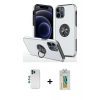 ieg™ iPhone 12 Pro Kılıf Odak Form Prime - Siyah Polymer Nano Ekran Koruyucu + Shine Kamera Lens - MI