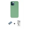 ieg™ iPhone 12 Pro Kılıf Zirve Modern Özel Seri - Şeffaf Uv Polymer Nano Ekran Koruyucu + Shine Kamera Lens Koruma Cam - GS