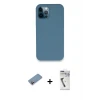 ieg™ iPhone 12 Pro Kılıf Zirve Modern Özel Seri - Şeffaf Uv Polymer Nano Ekran Koruyucu + Shine Kamera Lens Koruma Cam - PE