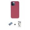 ieg™ iPhone 12 Pro Kılıf Zirve Modern Özel Seri - Şeffaf Uv Polymer Nano Ekran Koruyucu + Shine Kamera Lens Koruma Cam - PE