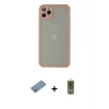 ieg™ iPhone 12 Pro Max Kılıf Ahenk Çizgi Serisi - Siyah Joko Magic 5D Hayalet Cam + Shine Kamera Lens Koruma Cam - GS