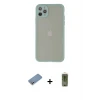 ieg™ iPhone 12 Pro Max Kılıf Ahenk Çizgi Serisi - Siyah Joko Magic 5D Hayalet Cam + Shine Kamera Lens Koruma Cam - GS