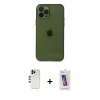 ieg™ iPhone 12 Pro Max Kılıf Ahenk Doku - Siyah Joko 5D Cam + Shine Kamera Lens - GD