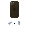 ieg™ iPhone 12 Pro Max Kılıf Ahenk Doku - Siyah Joko Magic 5D Cam + Shine Kamera Lens Koruma Cam - MI