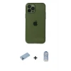 ieg™ iPhone 12 Pro Max Kılıf Ahenk Doku - Siyah Joko Magic 5D Cam + Shine Kamera Lens Koruma Cam - MI