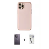 ieg™ iPhone 12 Pro Max Kılıf Ahenk Işık - Şeffaf Uv Polymer Nano Ekran Koruyucu + Neon Fosforlu Kamera Lens - BZ