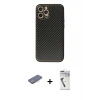 ieg™ iPhone 12 Pro Max Kılıf Ahenk Işık - Şeffaf Uv Polymer Nano Ekran Koruyucu + Renkli Kamera Lens Koruma Cam - PE