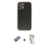 ieg™ iPhone 12 Pro Max Kılıf Ahenk Işık - Şeffaf Uv Polymer Nano Ekran Koruyucu + Shine Kamera Lens Koruma Cam - SH