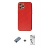 ieg™ iPhone 12 Pro Max Kılıf Ahenk Işık - Şeffaf Uv Polymer Nano Ekran Koruyucu + Shine Kamera Lens Koruma Cam - SH
