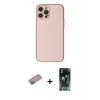 ieg™ iPhone 12 Pro Max Kılıf Ahenk Işık - Siyah 360 Mat Full Body Arka Koruyucu + Shine Kamera Lens Koruma Cam - SABE