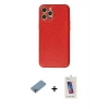 ieg™ iPhone 12 Pro Max Kılıf Ahenk Işık - Siyah Joko 5D Cam + Shine Kamera Lens Koruma Cam - GI