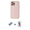ieg™ iPhone 12 Pro Max Kılıf Ahenk Işık - Siyah Joko 5D Cam + Shine Kamera Lens Koruma Cam - GI