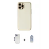 ieg™ iPhone 12 Pro Max Kılıf Ahenk Işık - Siyah Joko Magic 5D Cam + Shine Kamera Lens - LT