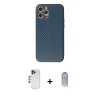 ieg™ iPhone 12 Pro Max Kılıf Ahenk Işık - Siyah Joko Magic 5D Cam + Shine Kamera Lens - LT