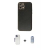 ieg™ iPhone 12 Pro Max Kılıf Ahenk Işık - Siyah Joko Magic 5D Cam + Shine Kamera Lens - LT
