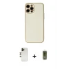 ieg™ iPhone 12 Pro Max Kılıf Ahenk Işık - Siyah Joko Magic 5D Hayalet Cam + Shine Kamera Lens - GD
