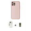 ieg™ iPhone 12 Pro Max Kılıf Ahenk Işık - Siyah Joko Magic 5D Hayalet Cam + Shine Kamera Lens - GD