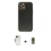ieg™ iPhone 12 Pro Max Kılıf Ahenk Işık - Siyah Joko Magic 5D Hayalet Cam + Shine Kamera Lens - GD
