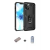 ieg™ iPhone 12 Pro Max Kılıf Ahenk Klasik Koleksiyonu - Siyah Joko Magic 5D Cam + Shine Kamera Lens Koruma Cam - SABE
