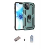 ieg™ iPhone 12 Pro Max Kılıf Ahenk Klasik Koleksiyonu - Siyah Joko Magic 5D Cam + Shine Kamera Lens Koruma Cam - SABE