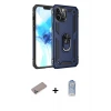 ieg™ iPhone 12 Pro Max Kılıf Ahenk Klasik Koleksiyonu - Siyah Joko Magic 5D Cam + Shine Kamera Lens Koruma Cam - SABE
